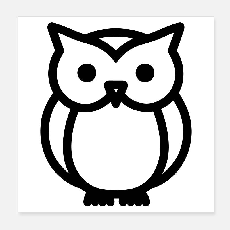 Eule Poster 20x20 cm