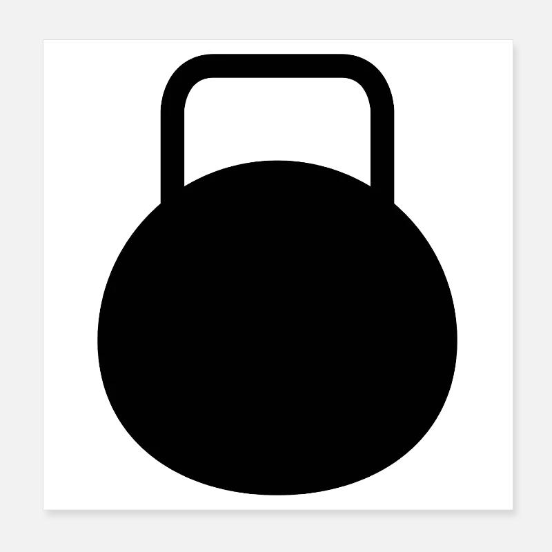 Kettle bell Poster 8" x 8" (20x20 cm)
