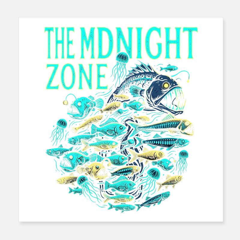 Midnight Pacific Poster 20x20 cm