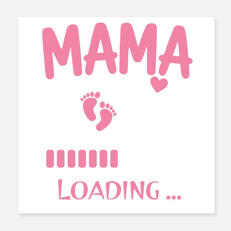Mama 2026 Schwanger Poster 20x20 cm