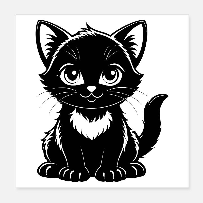Cute cat Poster 8" x 8" (20x20 cm)