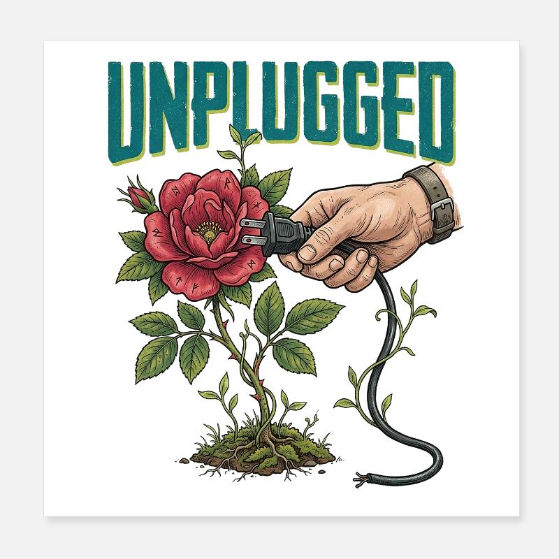 Unplugged Poster 20x20 cm