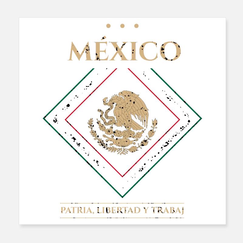Mexique vintage- Liberté Poster 20 x 20 cm