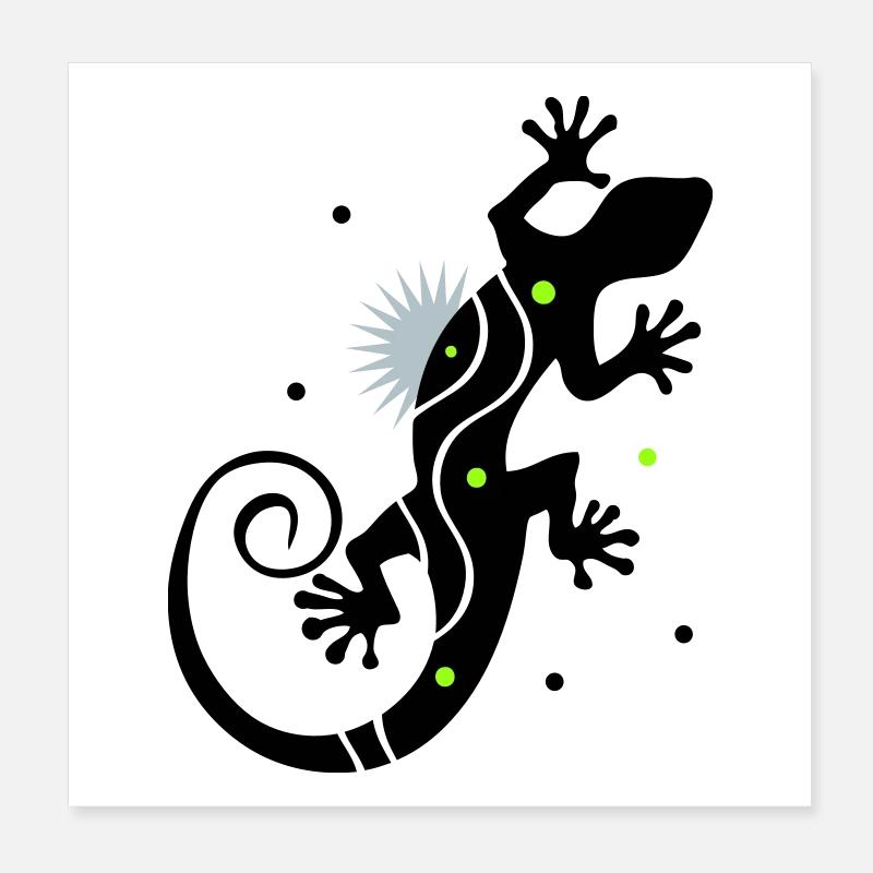 gecko Poster 20 x 20 cm