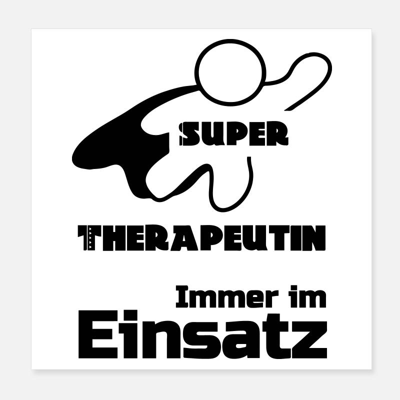 Super-Therapeutin Geschenk Poster 20x20 cm