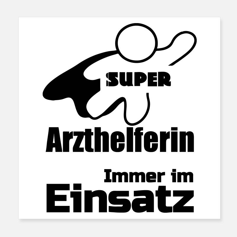 Super Arzthelferin Geschenk Poster 20x20 cm