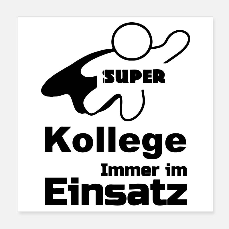 Super Kollege Geschenk Poster 20x20 cm