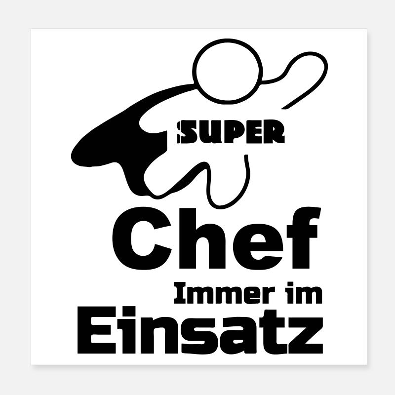 Super Chef Geschenk Poster 20x20 cm