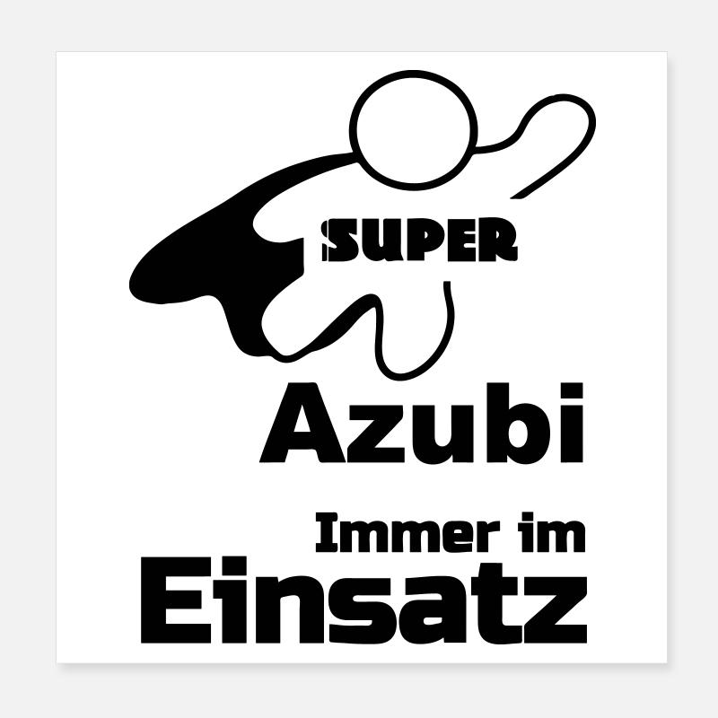 Super Azubi Geschenk Poster 20x20 cm