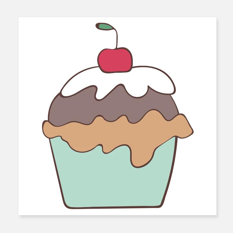 Cupcake Poster 8" x 8" (20x20 cm)