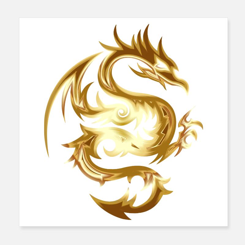 Drachen Poster 20x20 cm