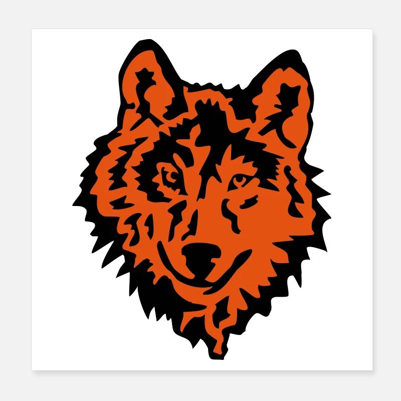 wolf raubtier natur Poster 20x20 cm