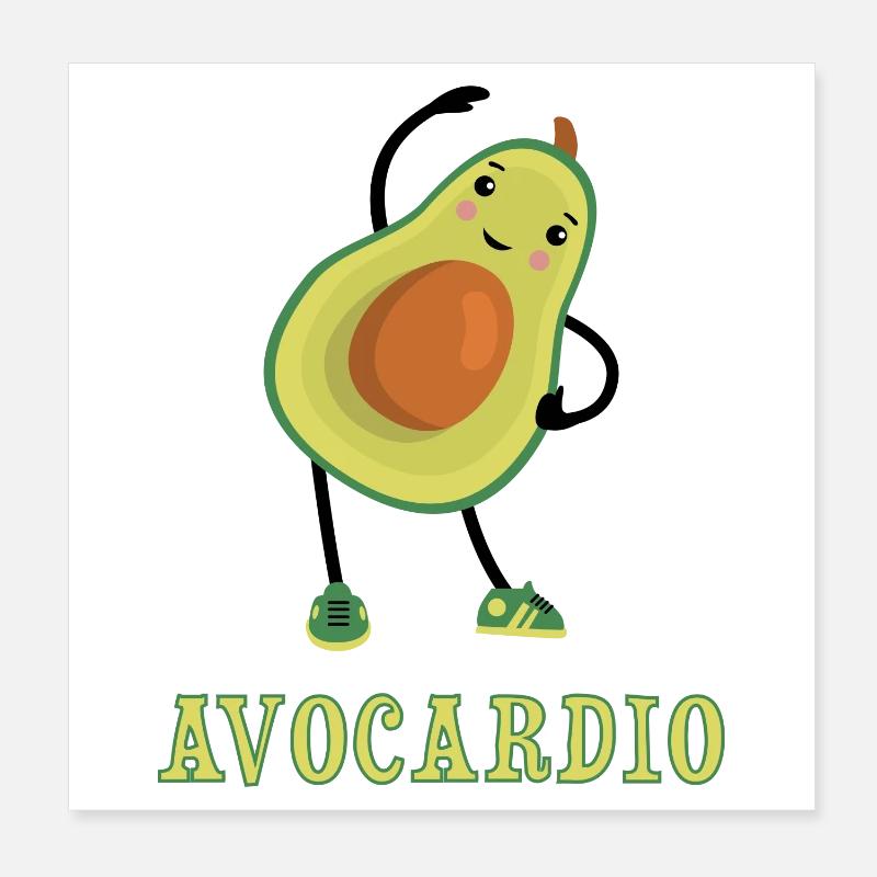 avocardio funny Poster 20 x 20 cm