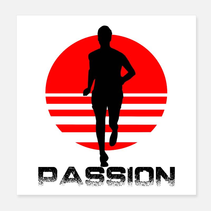 Runner Poster 8" x 8" (20x20 cm)