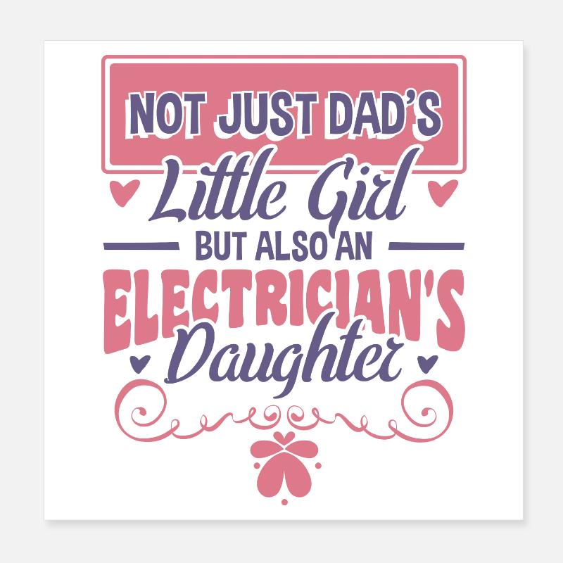 Elektriker Mädchen Poster 20x20 cm