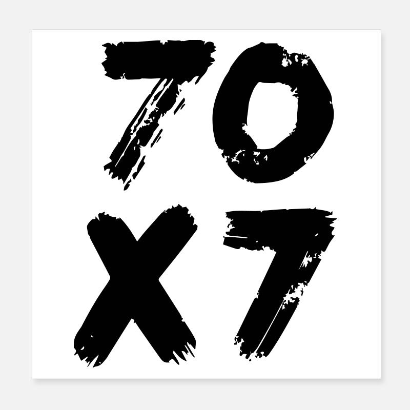 70x7: Infinite Forgiveness - Gospel of Matthew Poster 8" x 8" (20x20 cm)