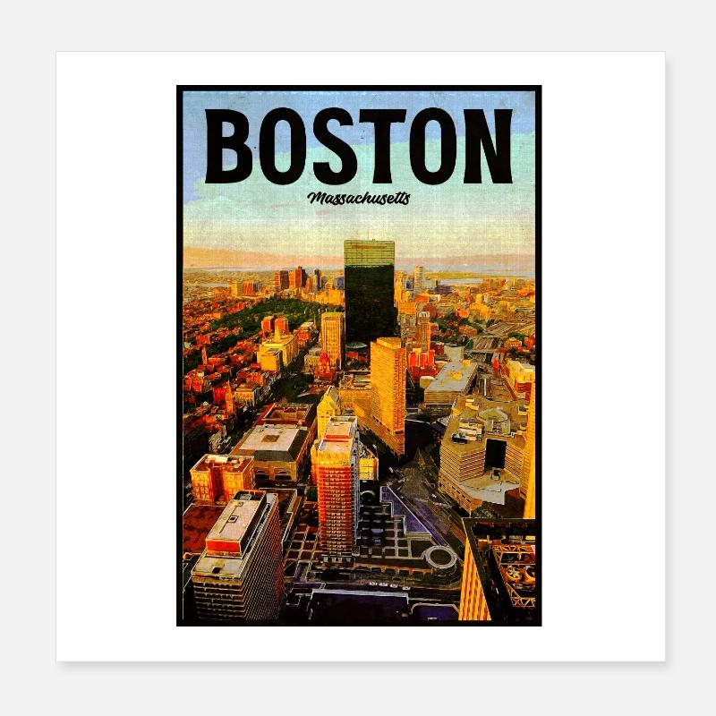 Paysage urbain de Boston Poster 20 x 20 cm
