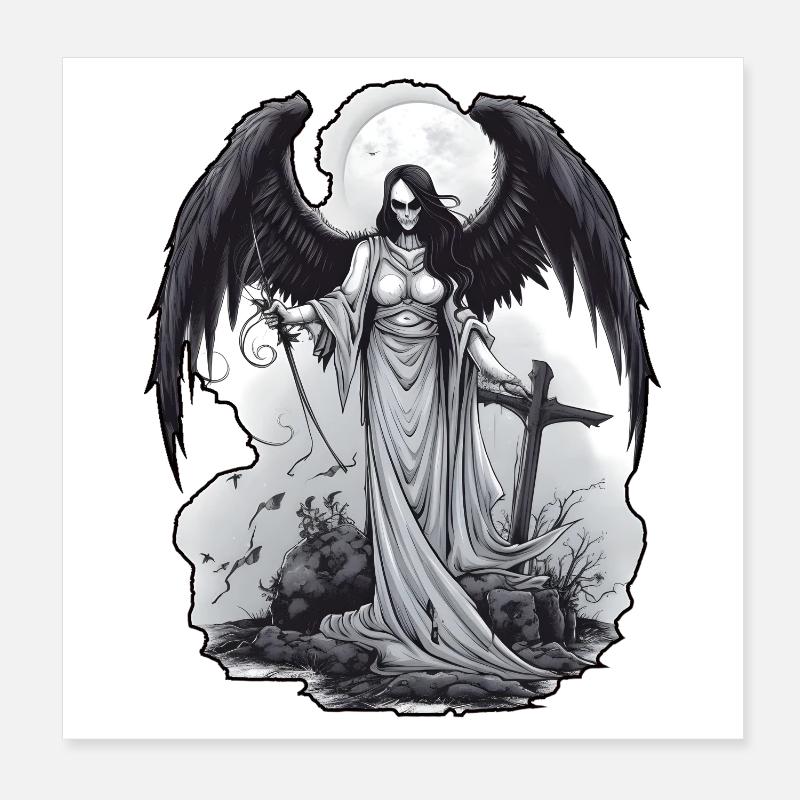 Ange noir Poster 20 x 20 cm
