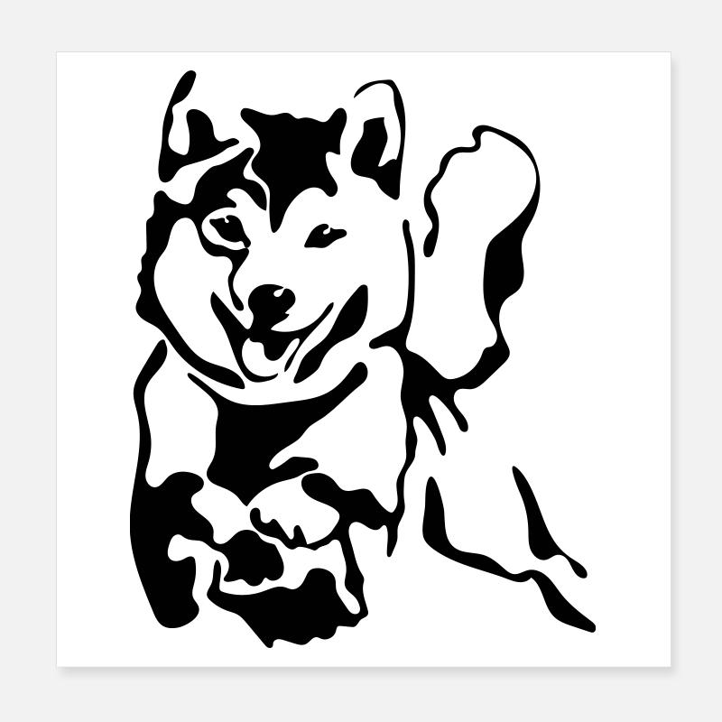 Shiba Inu Poster 8" x 8" (20x20 cm)