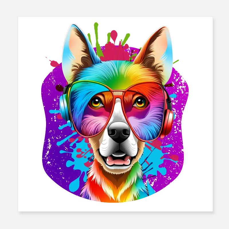 Dog Poster 8" x 8" (20x20 cm)