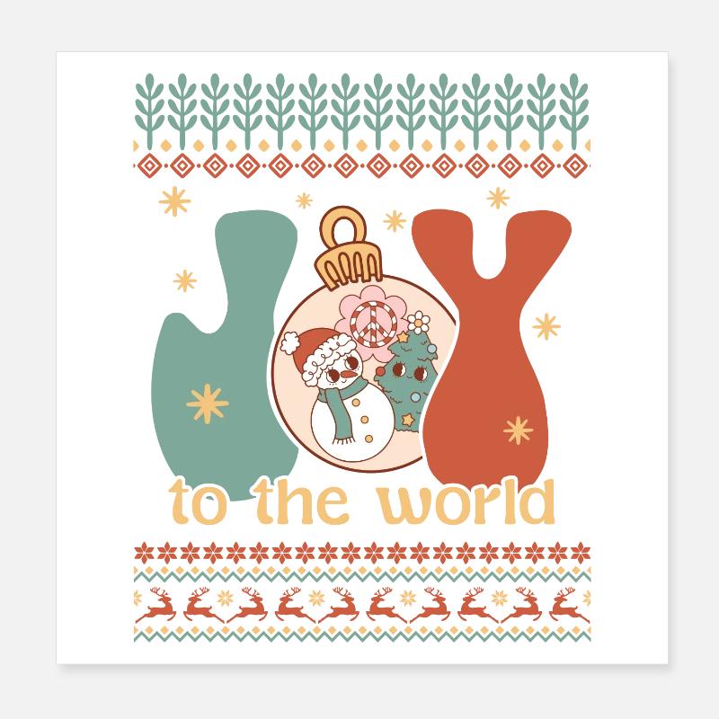 Hässlicher Weihnachtspullover Poster 20x20 cm