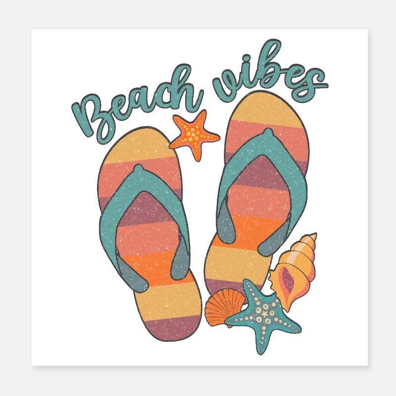 Beach Vibes Poster 8" x 8" (20x20 cm)