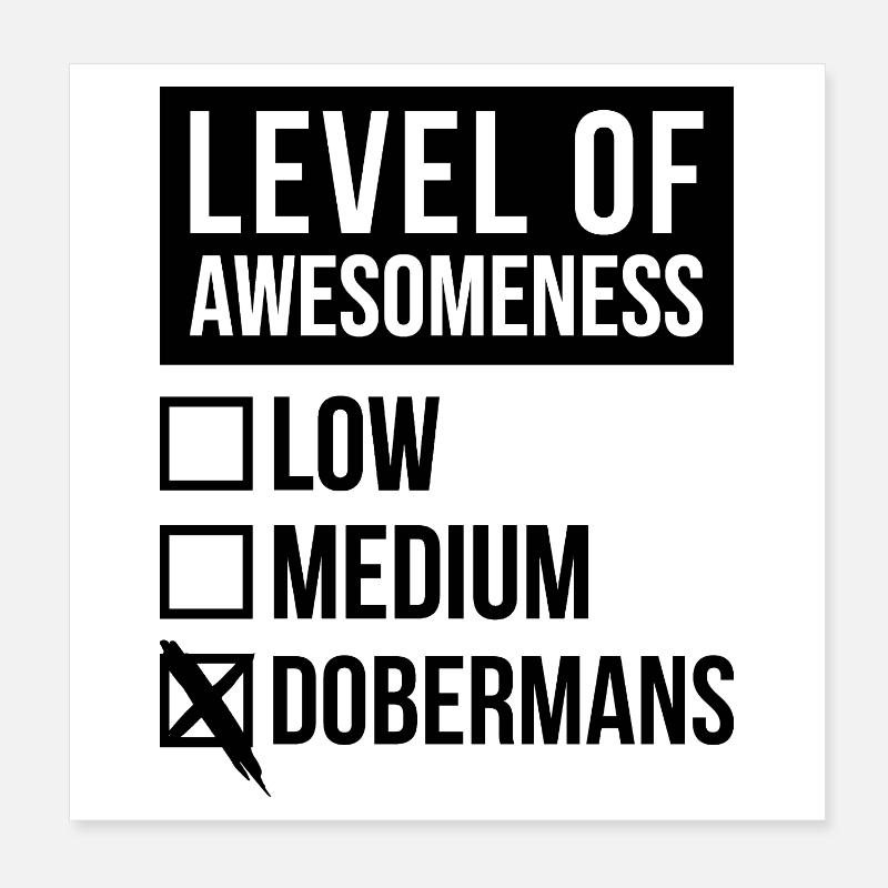 Dobermann Dobermann Dobermann Poster 20x20 cm