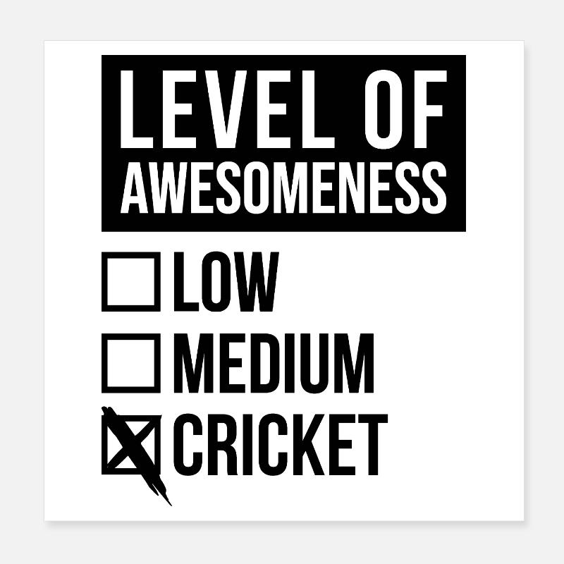 Kricket Poster 20x20 cm
