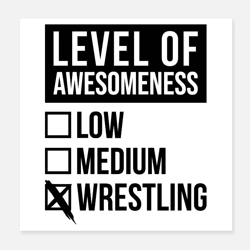 lutte Poster 20 x 20 cm