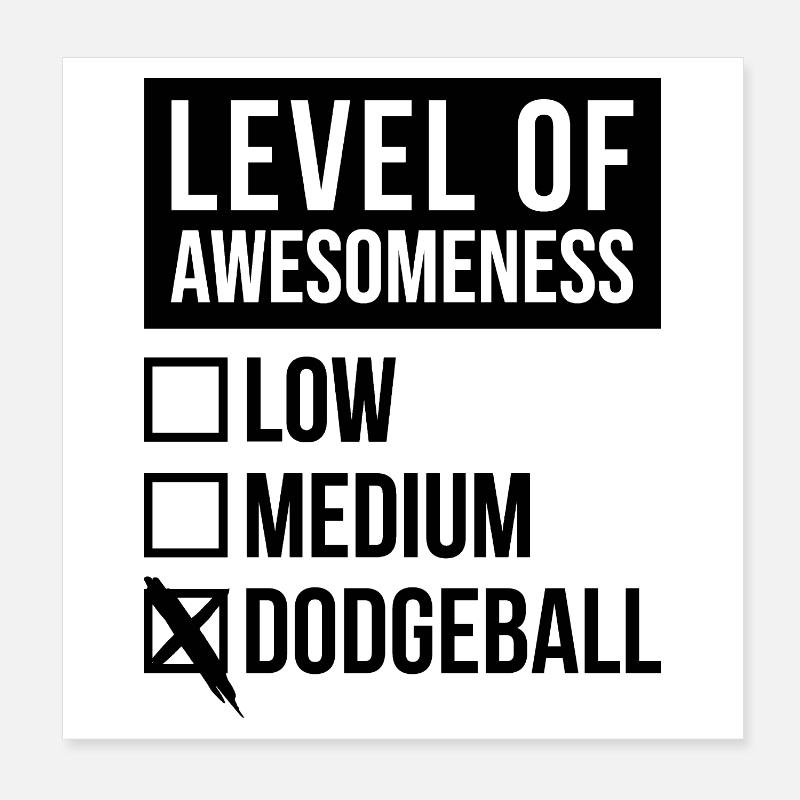 Völkerball Poster 20x20 cm