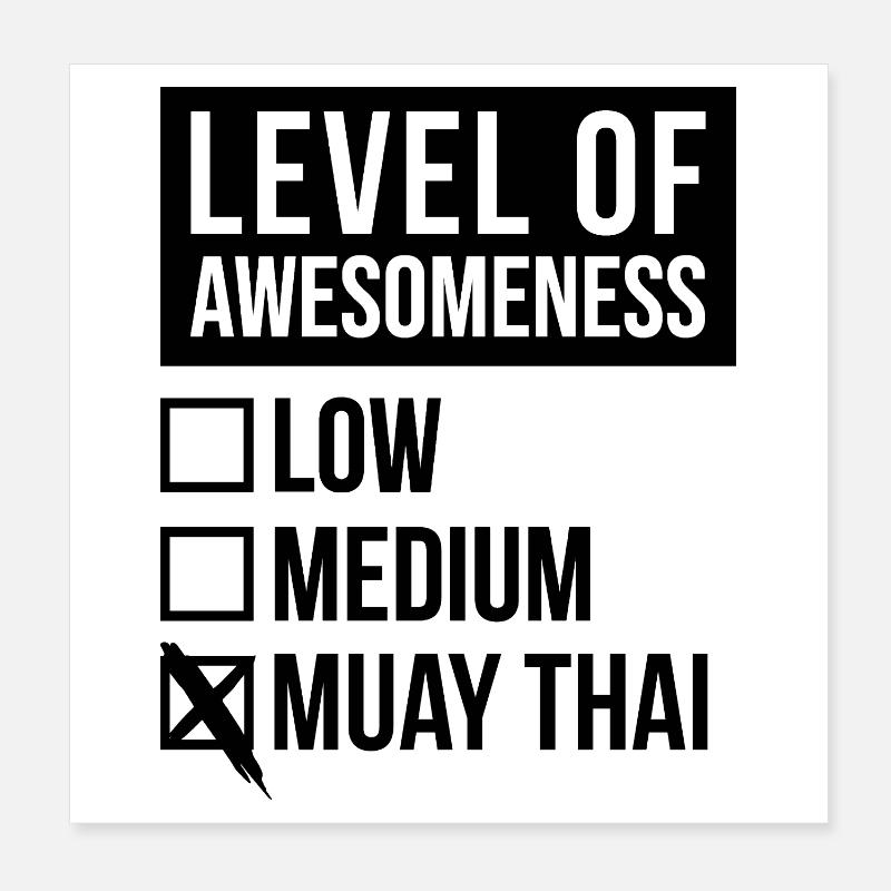 Muay Thaï Poster 20 x 20 cm