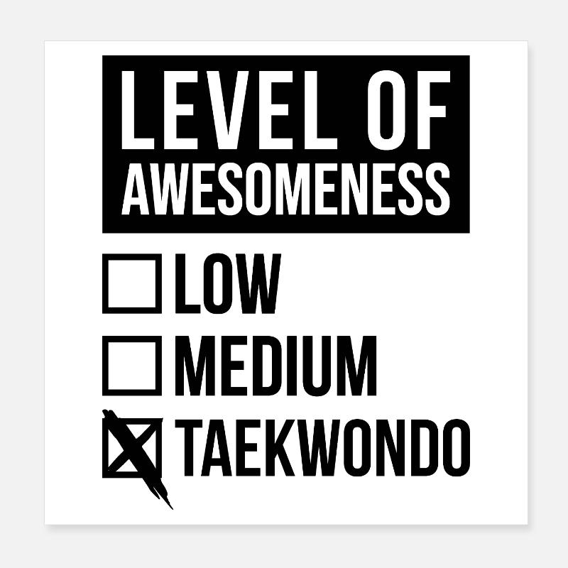 Taekwondo Poster 8" x 8" (20x20 cm)