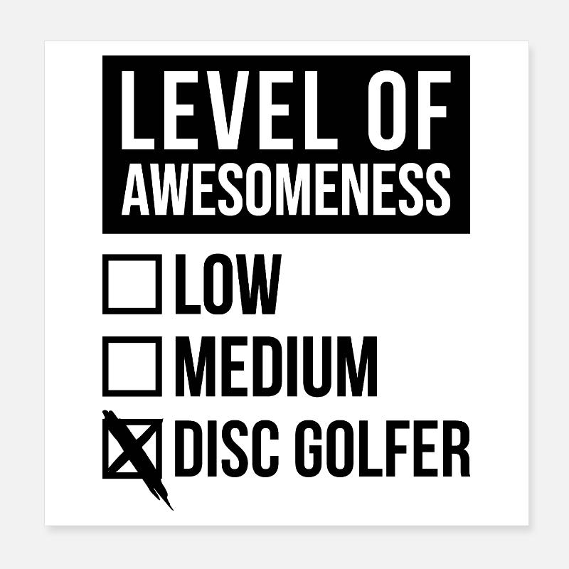 Discgolf Poster 20x20 cm