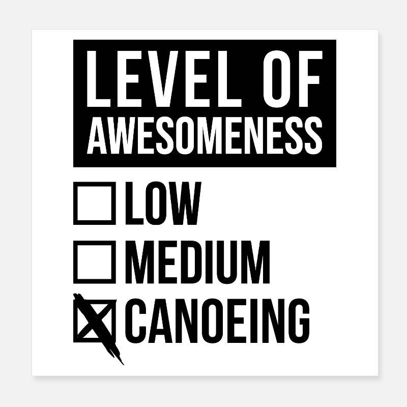 Canoeing Poster 8" x 8" (20x20 cm)