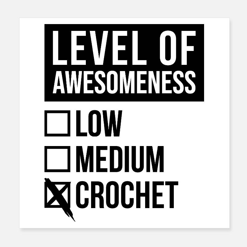 crochet Poster 20 x 20 cm