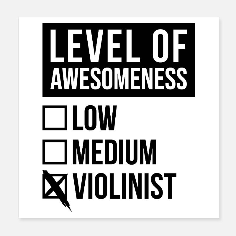 violon Poster 20 x 20 cm