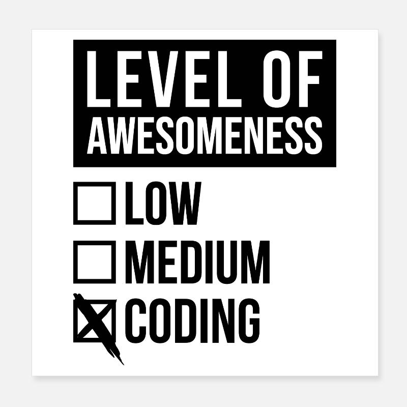 codage Poster 20 x 20 cm