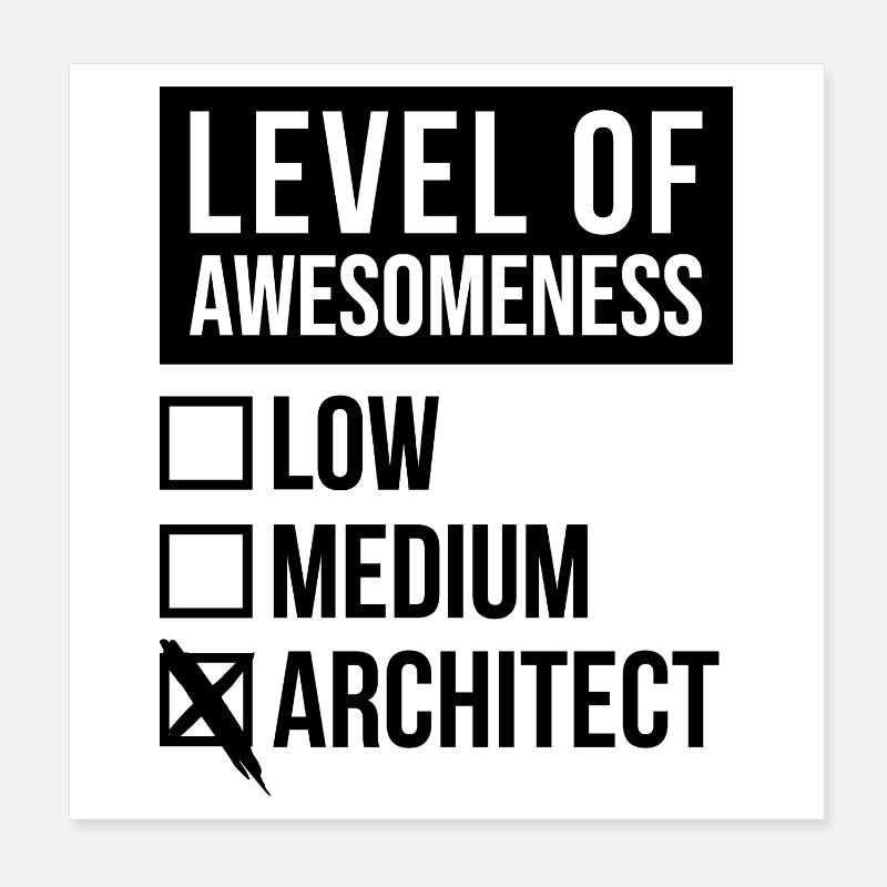 Architect Poster 8" x 8" (20x20 cm)
