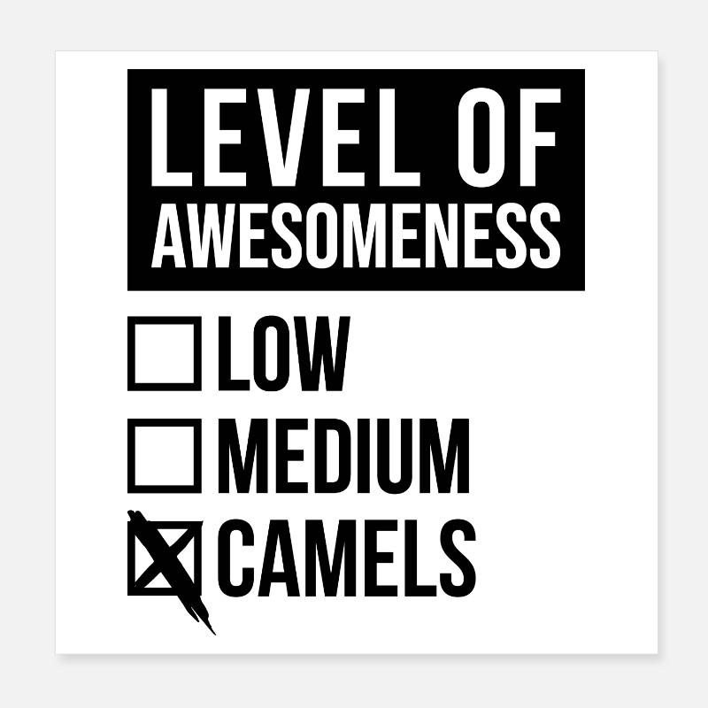 Kamel Poster 20x20 cm