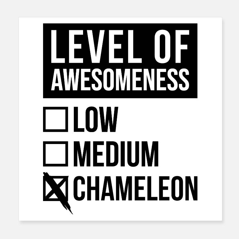 Chameleon Poster 8" x 8" (20x20 cm)