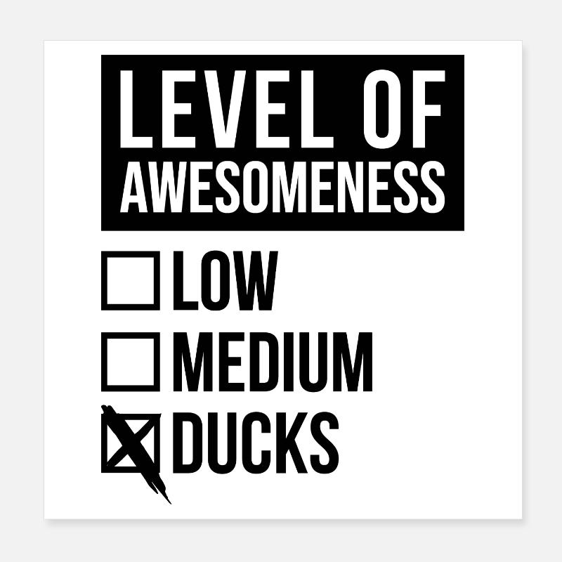 Canard Poster 20 x 20 cm