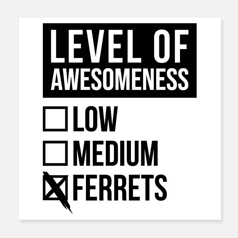 Frettchen Poster 20x20 cm