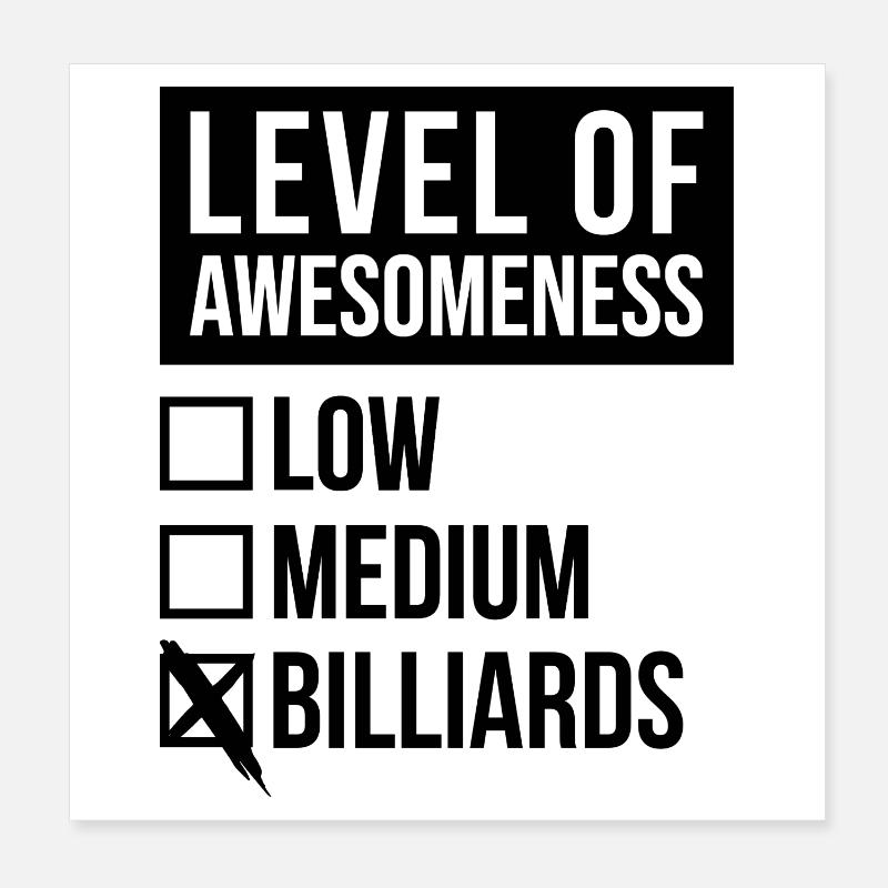 Billiards Poster 8" x 8" (20x20 cm)