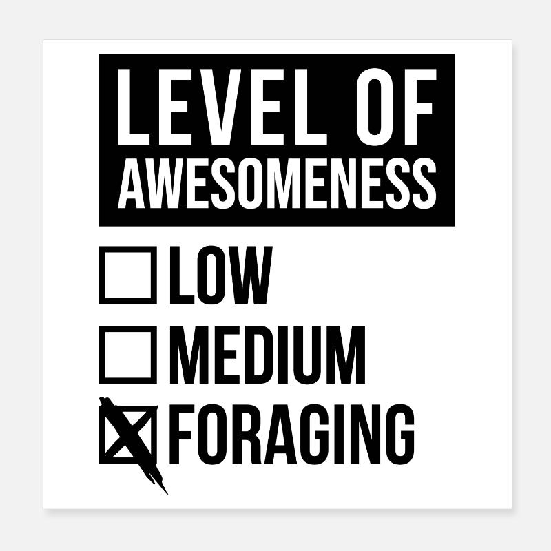 Futtersuche Poster 20x20 cm