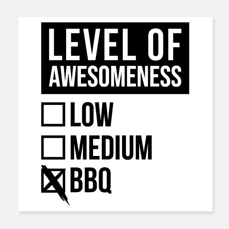 Grillen Poster 20x20 cm