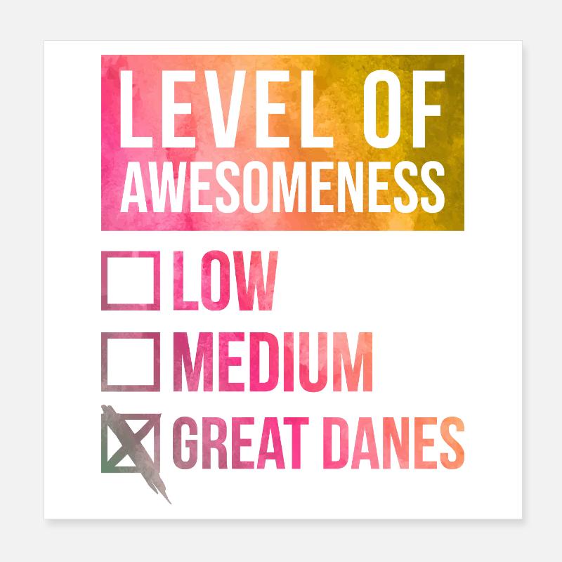 Great Dane Poster 8" x 8" (20x20 cm)