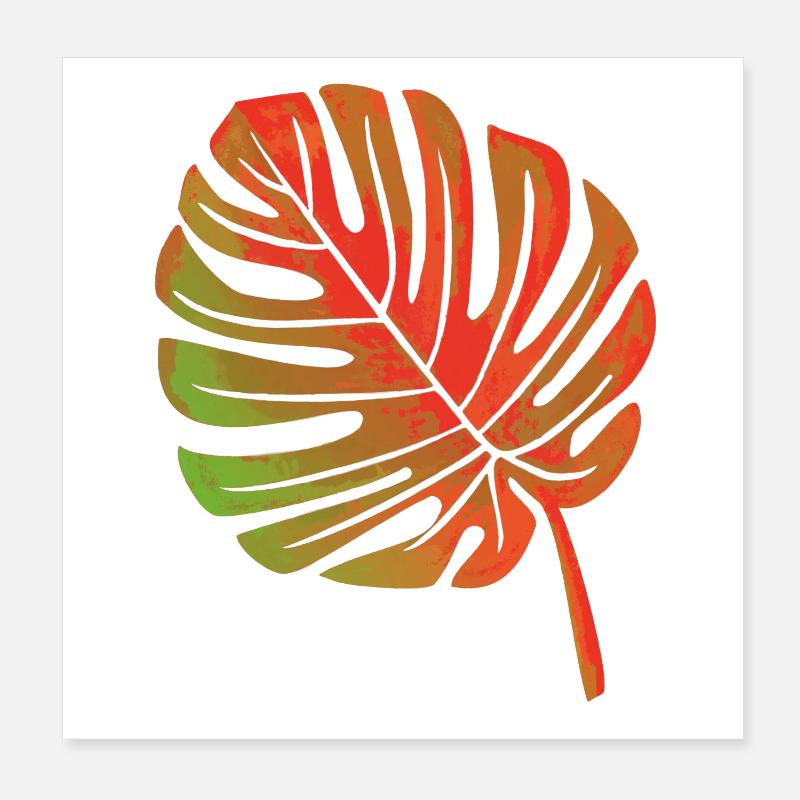 Blatt einer Pflanze Poster 20x20 cm
