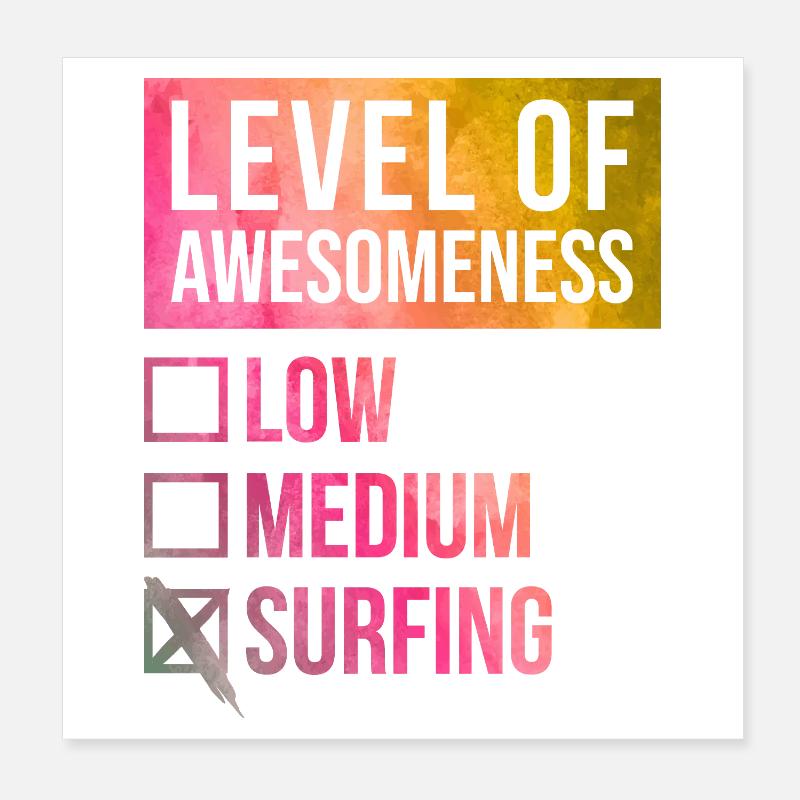 surf Poster 20 x 20 cm