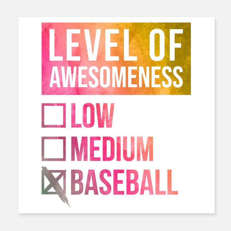 Baseball Poster 8" x 8" (20x20 cm)