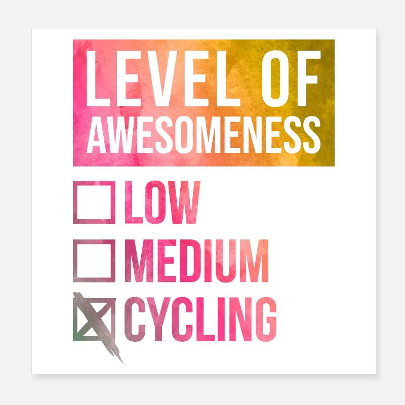 cyclisme Poster 20 x 20 cm